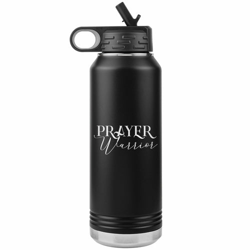 32oz Water Bottle Insulated, Prayer Warrior Print